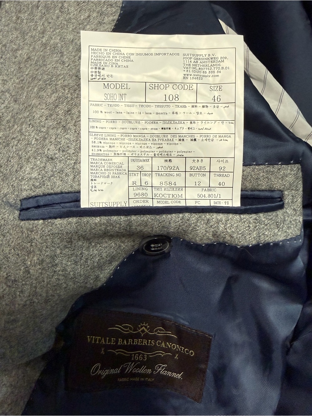 SUITSUPPLY Double Breasted Wool Blazer and Pants Suit Sz 36 - Picture 10 of 17
